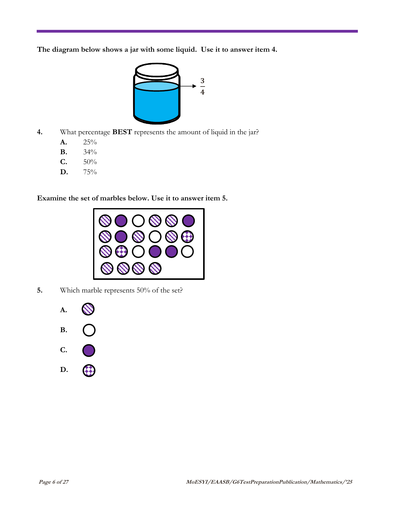 Stimulus for question 4