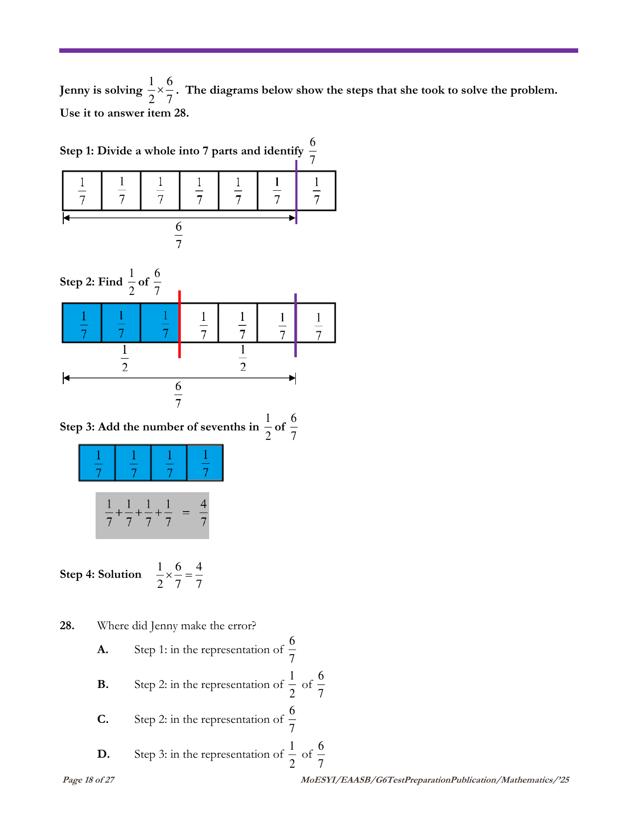 Stimulus for question 28