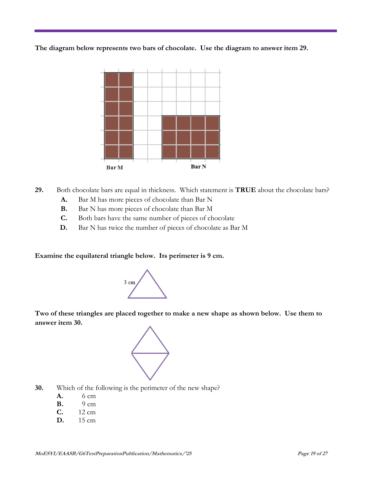 Stimulus for question 29